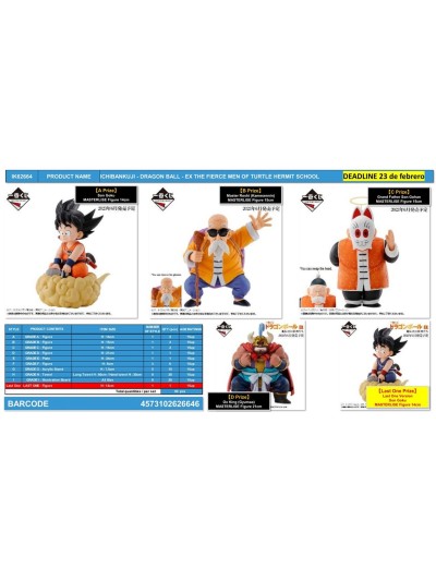 Ichiban kuji banpresto dragon ball ex the fierce men of turtle hermit school