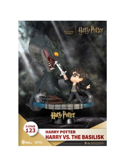 Figura beast kingdom dstage harry potter y la cámara secreta harry vs basilico