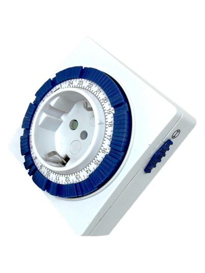 Programador silver electronic analógico - 24 horas - 3600w - 250v - 16a - 50hz - ip 20 - ajustable 15 minutos - 24h