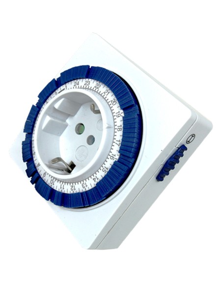 Programador silver electronic analógico - 24 horas - 3600w - 250v - 16a - 50hz - ip 20 - ajustable 15 minutos - 24h