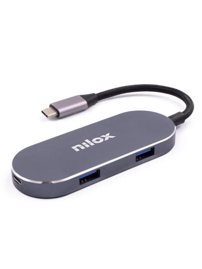 Docking station nilox tipo c a 3 x usb 3.0 1 x hdmi 1 x usb tipo c