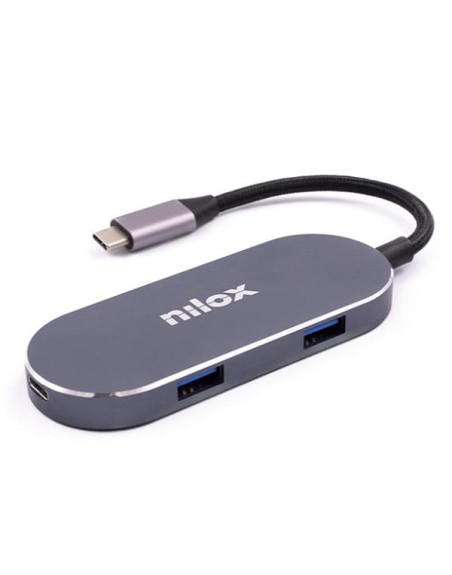 Docking station nilox tipo c a 3 x usb 3.0 1 x hdmi 1 x usb tipo c