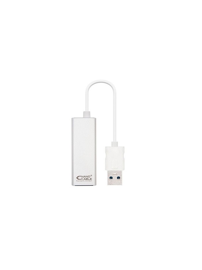 Cable conversor usb 3.0 a gigabit ethernet nanocable 10 - 100 - 1000mbps 15cm - macho - hembra - aluminio Cable conversor usb 3.0 a gigabit ethernet nanocable 10 - 100 - 1000mbps 15cm - macho - hembra - aluminio