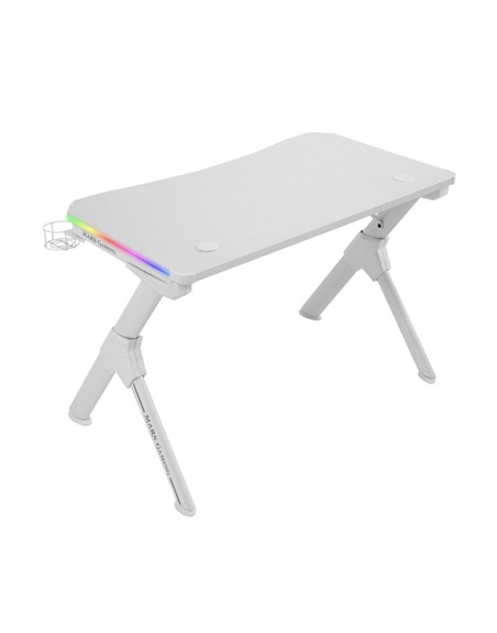 Mesa mars gaming mgdrgbw blanco 110cm
