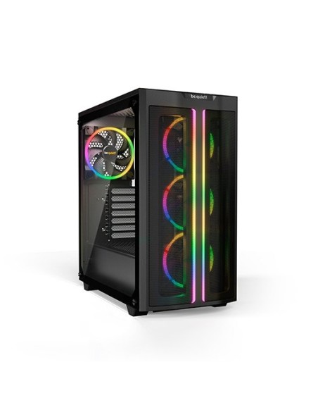 Caja ordenador gaming atx be quiet! pure base 500fx black tira led argb - cristal templado - 3 x 120mm - 1 x 140mm
