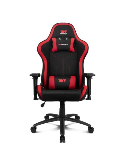 Silla gaming drift dr110br tejido negro - rojo