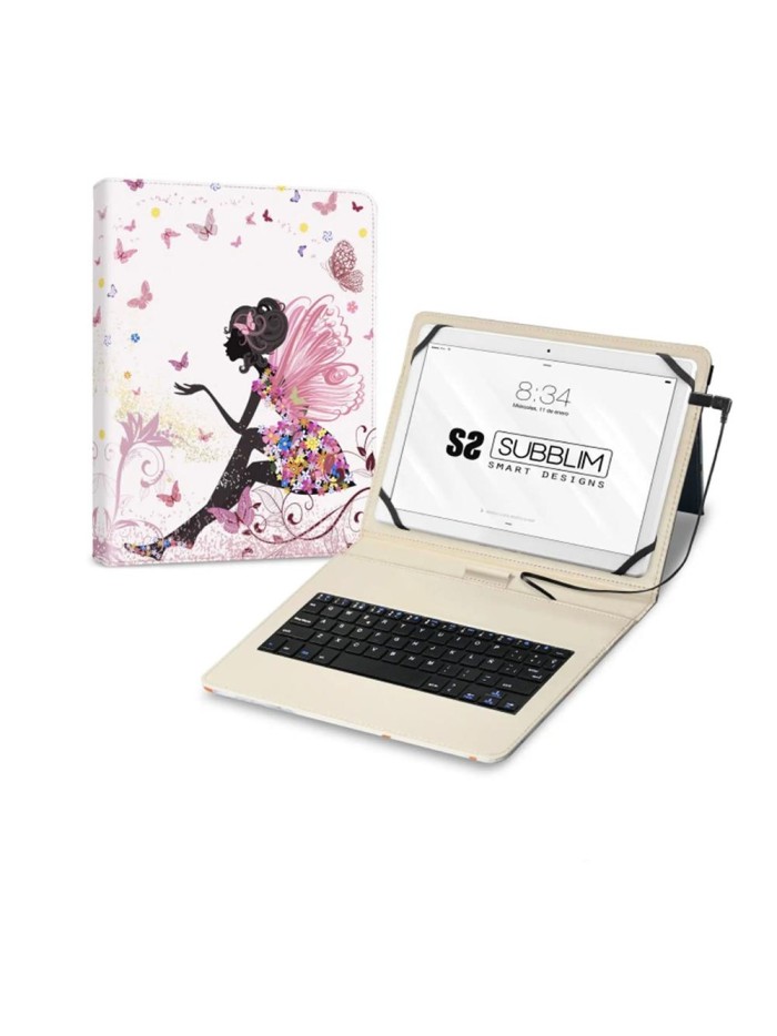 Funda + teclado subblim para tablet 11 pulgadas hadas Funda + teclado subblim para tablet 11 pulgadas hadas