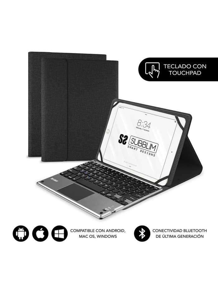 Funda + teclado subblim keytab pro para tablet 9.6 pulgadas - 10.8 pulgadas negro Funda + teclado subblim keytab pro para tablet 9.6 pulgadas - 10.8 pulgadas negro