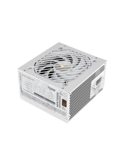 Fuente de alimentacion mars gaming 750w mpb750siw extreme silence 80 plus bronze blanco
