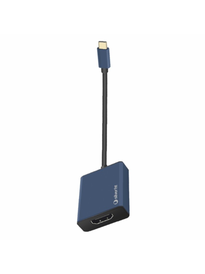 Adaptador logan silver ht usb tipo c a hdmi 4k azul marino Adaptador logan silver ht usb tipo c a hdmi 4k azul marino