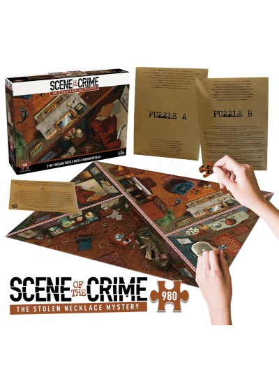 Juego de mesa puzzle escena del crimen el misterio del collar robado