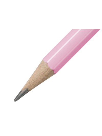 Lapices de grafito con goma stabilo swano mina 2,2 mm dureza hb rosa pastel