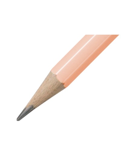 Lapices de grafito con goma stabilo swano mina 2,2 mm dureza hb melocoton pastel
