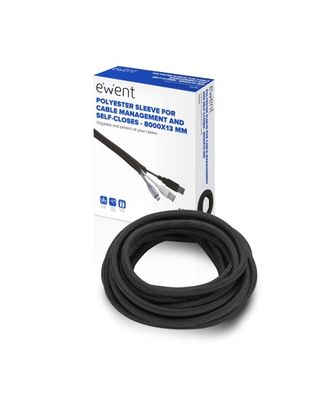 Manguito de polyester con autocierre ewent ew1561 8000x13mm