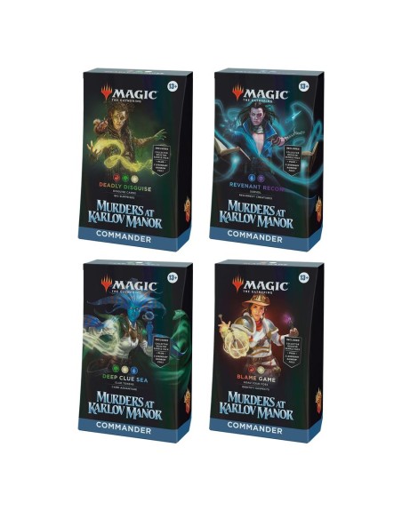 Juego de cartas magic the gatering mazos commander murders at karlov manor 4 mazos inglés