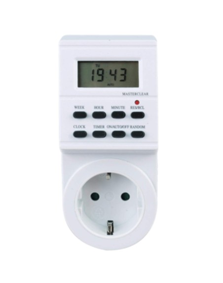 Programador silver electronic digital - semanal - 3600w - 250v - 16a - 50hz - ip 20 - ajustable multifuncion