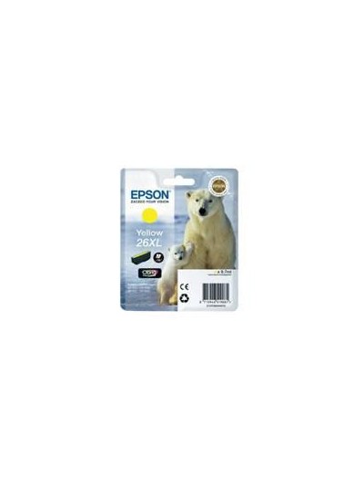 Cartucho tinta epson t263440 amarillo xl xp - 600 - 605 - 700 - 800 - oso polar