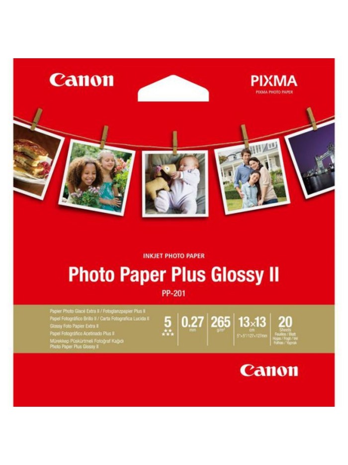 Papel canon foto pp - 201 2311b060 13x13 - 20 hojas Papel canon foto pp - 201 2311b060 13x13 - 20 hojas