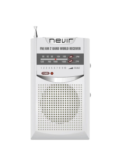 Radio nevir de bolsillo nvr - 136 plata