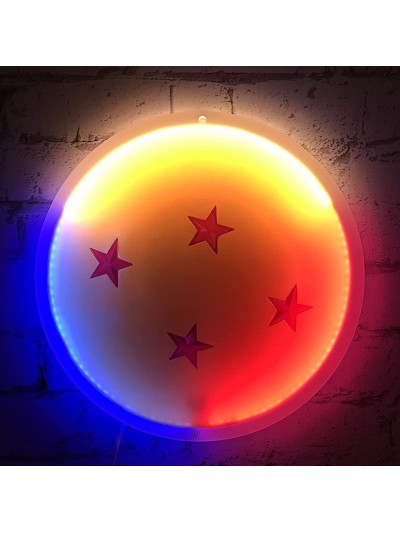 Mural lampara neon teknofun madcow entertainment dragon ball z bola de dragon 30 cm