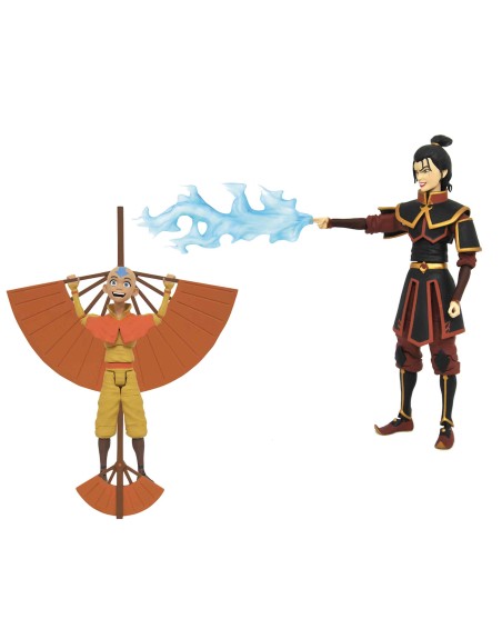 Surtido figuras diamond collection avatar the last airbender aang & azula 6 unidades action figures series 2 18 cm