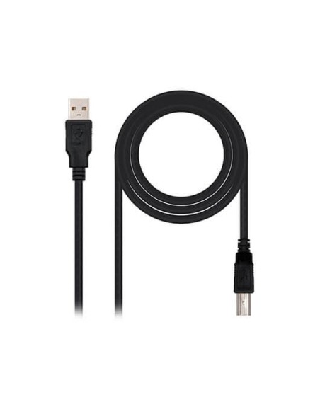 Cable usb tipo b 2.0 a usb tipo a 2.0 nanocable 1m - macho - macho - impresora - negro