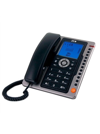 Telefono fijo spc office pro negro mute - tecla r - 7 memorias directas