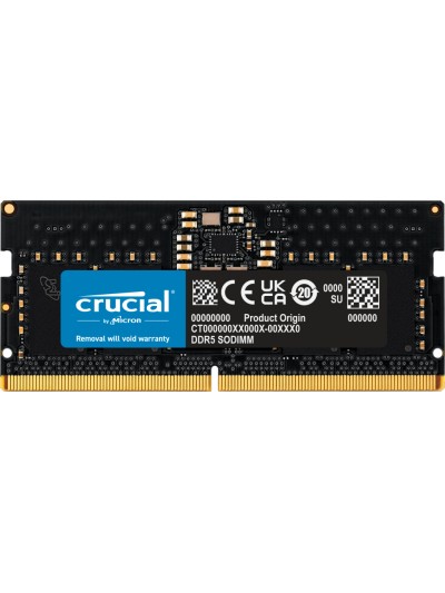 Memoria ram ddr5 8gb crucial - sodimm - 4800 mhz - pc5 38400 cl40