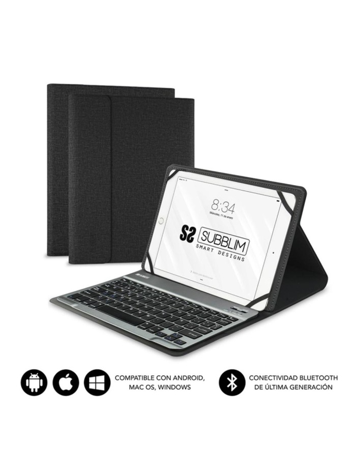 Funda + teclado subblim para teclado 10.1 pulgadas negro Funda + teclado subblim para teclado 10.1 pulgadas negro