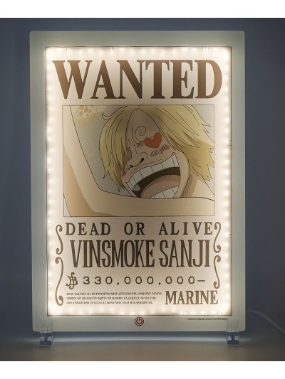 Lampara led neon teknofun madcow entertainment wanted one piece sanji 40 cm