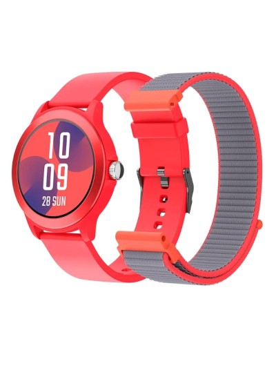 Smartwatch spc smartee duo vivo 1.27 pulgadas rojo + correa