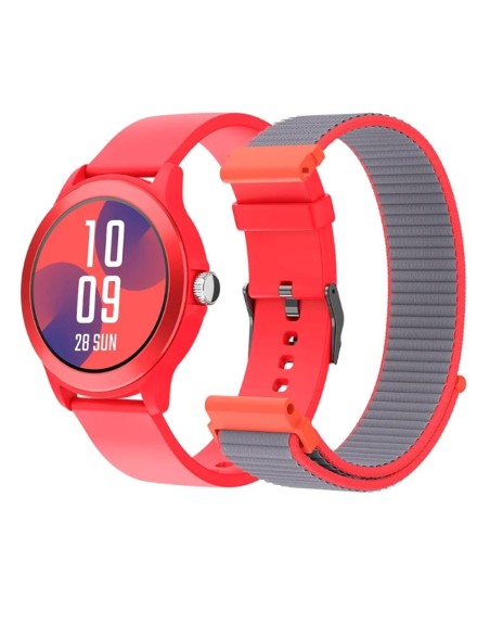 Smartwatch spc smartee duo vivo 1.27 pulgadas rojo + correa