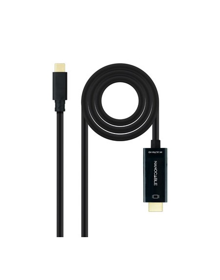 Cable nanocable conversor usb tipo c a hdmi usb tipo c - mhdmi - m negro 1.8 m