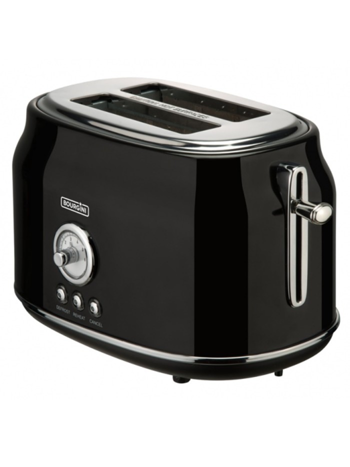 Tostadora de pan bourgini retro negra 815w 2 rebanadas Tostadora de pan bourgini retro negra 815w 2 rebanadas