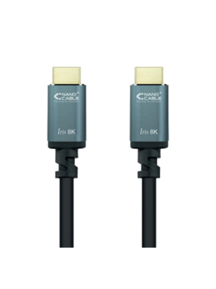 Cable nanocable hdmi 2.1 iris 8k macho - macho 2m negro Cable nanocable hdmi 2.1 iris 8k macho - macho 2m negro
