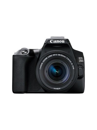 Camara digital canon reflex eos 250d+ef - s 18 - 55mm f - 4 - 5.6 is - 24.1mp - digic 8 - 4k - wifi - bluetooth - negro