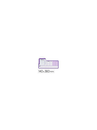 Planificador semanal nobo magnetico color violeta 140x360 mm