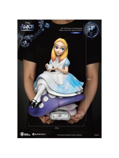 Figura beast kingdom master craft alicia en el país de las maravillas edición especial 36 cm