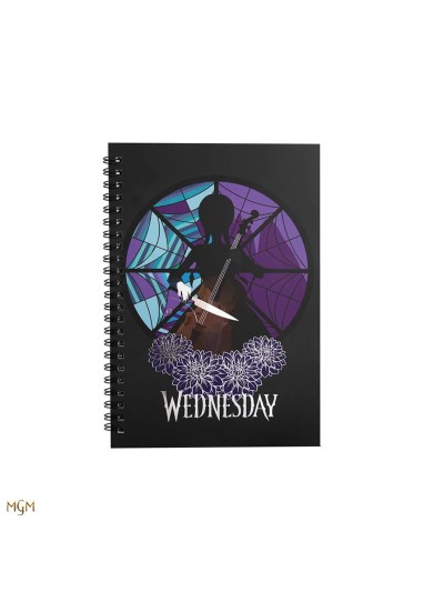 Libreta cinereplicas wednesday addams - miercoles y violonchelo