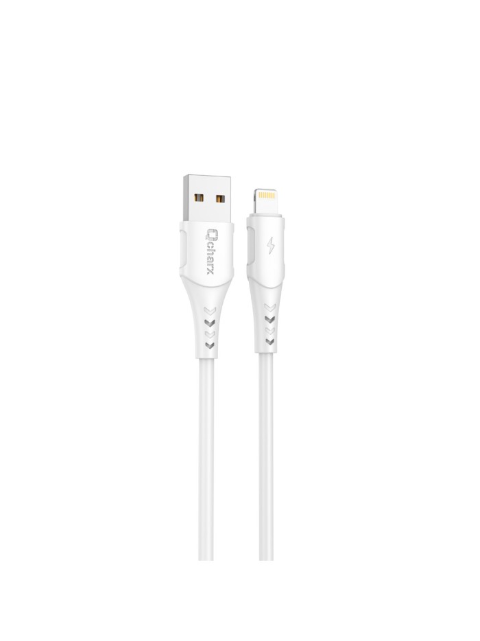 Cable qcharx lisbon usb a tipo c 3a - 1 m - pvc blanco