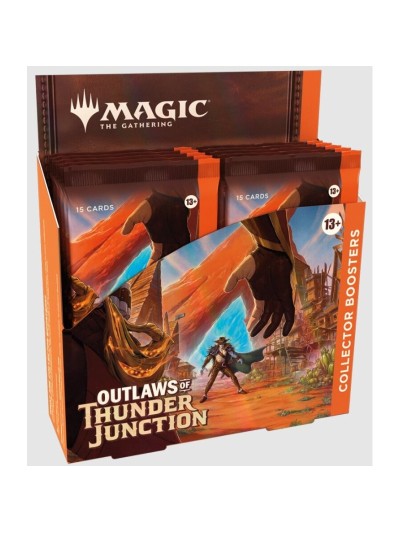 Juego de cartas magic the gathering outlaws of thunder junction caja de sobres coleccionista inglés