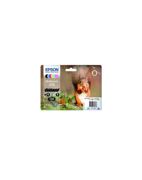 Multipack cartucho tinta epson 378 c13t37884010 6 colores foto claria 378 ardilla