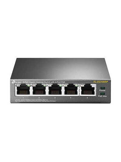 Switch 5 puertos 10 - 100 - 1000 4 ptos poe 56w tp - link