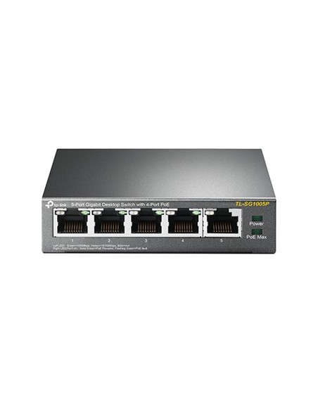 Switch 5 puertos 10 - 100 - 1000 4 ptos poe 56w tp - link