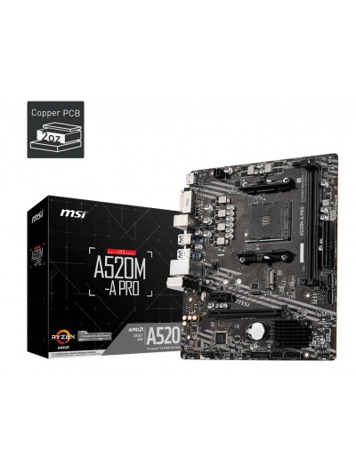 Placa base msi am4 a520m - a pro m - atx