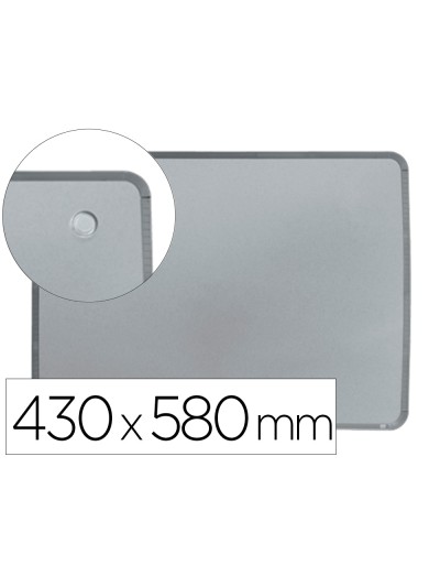 Pizarra nobo magnetica para el hogar acero marco slim plata 430x580 mm