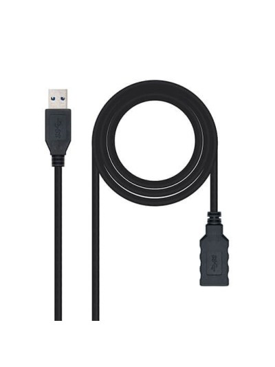 Cable usb tipo a 3.0 a usb tipo a 3.0 nanocable 1m negro macho - hembra