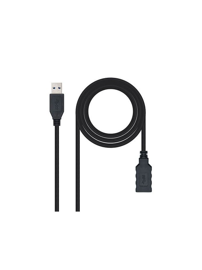 Cable usb tipo a 3.0 a usb tipo a 3.0 nanocable 1m negro macho - hembra Cable usb tipo a 3.0 a usb tipo a 3.0 nanocable 1m negro macho - hembra