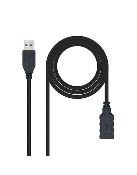 Cable usb tipo a 3.0 a usb tipo a 3.0 nanocable 1m negro macho - hembra