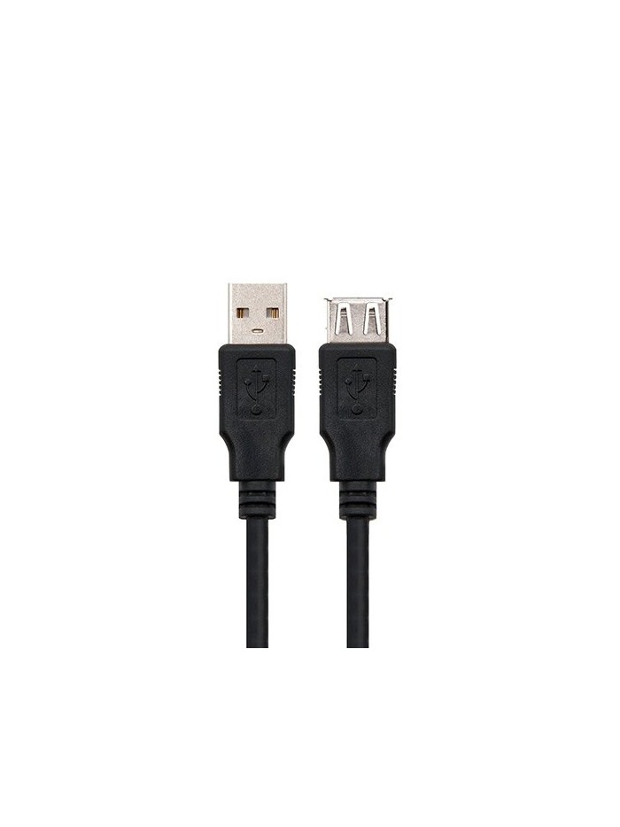 Cable alargador usb nanocable tipo a 2.0 a usb tipo a 2.0 1.8m negro macho - hembra Cable alargador usb nanocable tipo a 2.0 a usb tipo a 2.0 1.8m negro macho - hembra